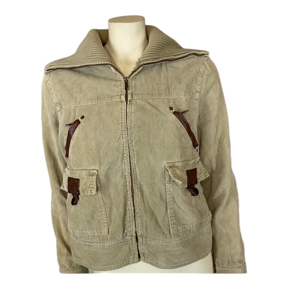 Zara TRF Retro corduroy Jacket w/ long knit turtleneck size large - Picture 2 of 12